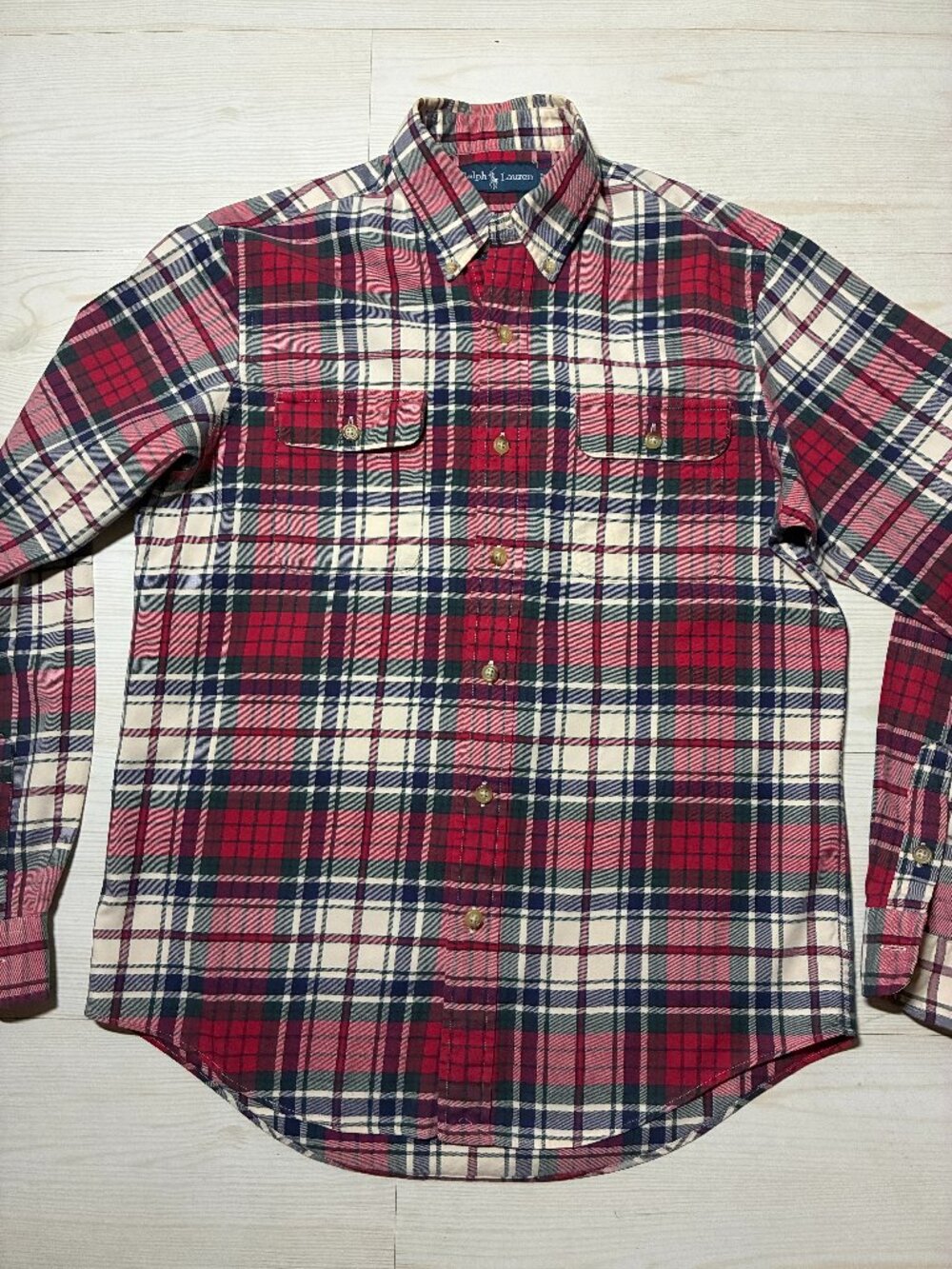 Polo Ralph LaurenSize: MenWorkshirt Men's Red Plaid Button Down Pockets S: M VTG